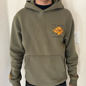 Jordan Flight Collection Olive Hoodie with Orange Logo